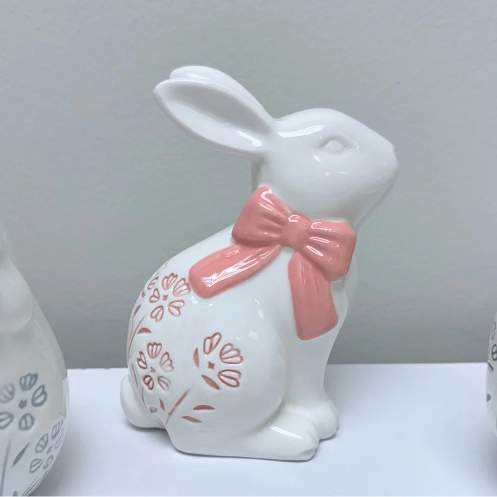 New Full Set of 3 Ceramic Floral Figurals: Duck, Hen, & Bunny from Target 2026